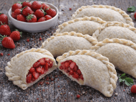 11 450x338 - Вареники с клубникой